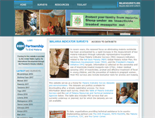 Tablet Screenshot of malariasurveys.org